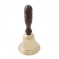 Handbell with wooden handle and engraving